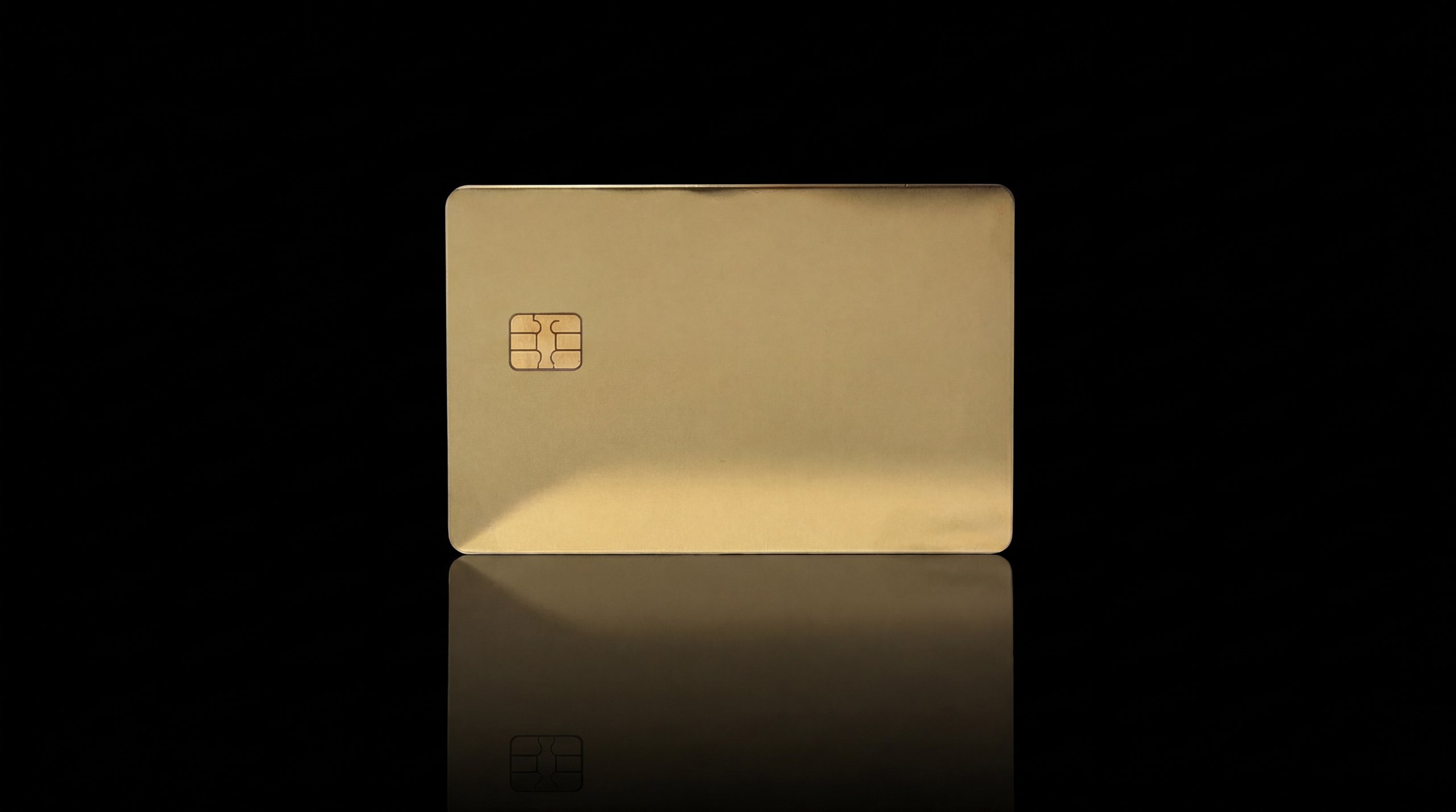 Premium gold metal debit card