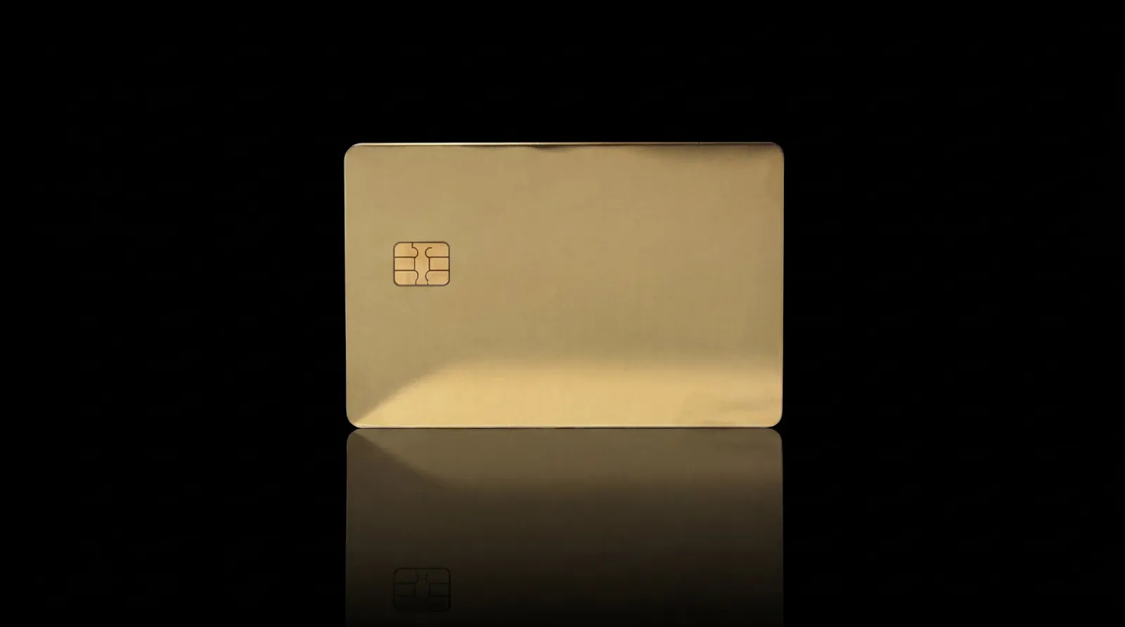 Premium gold metal debit card